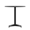 Flash Furniture Mellie 27.5'' Black Round Metal Indoor-Outdoor Table with Base TLH-052-2-BK-GG - alternate 4